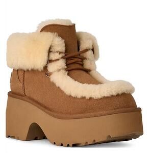 NEW UGG women's esmee lace up boots in chestnut